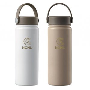 【團購商品，需24倍數下單】NCNU穿山甲淘喜大地色系手提陶瓷保溫杯550ml_奶油白/可可牛奶