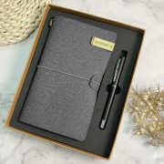【團購商品，10個起做】暨大旅行手札書寫禮盒_霧黑組/皮革組(可混色)